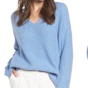 Something Navy slouchy blue sweater